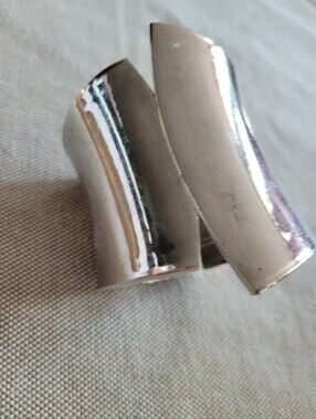 Silver-tone Wide Cuff Bracelet